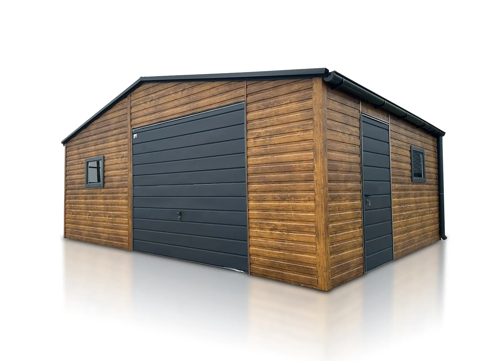 Garaż blaszany 7x5m drewnopodobny