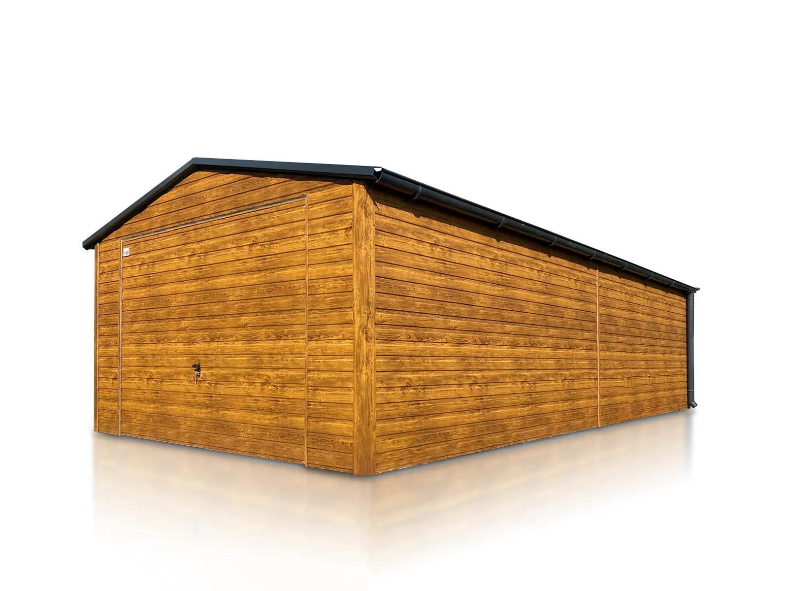 Garaż blaszany 4x8m drewnopodobny
