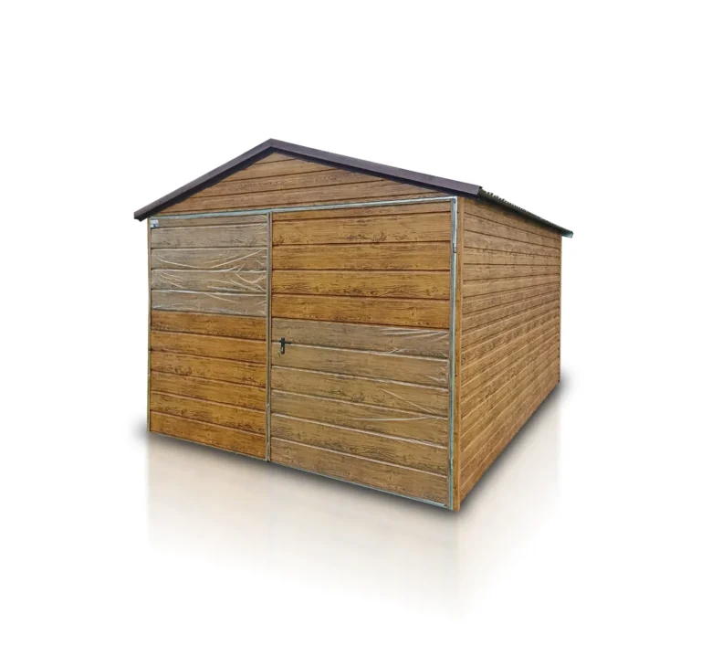Garaż blaszany 3x5 m Drewnopodobny