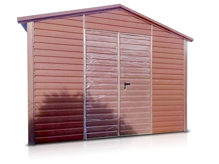 Domek narzędziowy 3.4x6 m Dach dwuspadowy Ciemny brąz